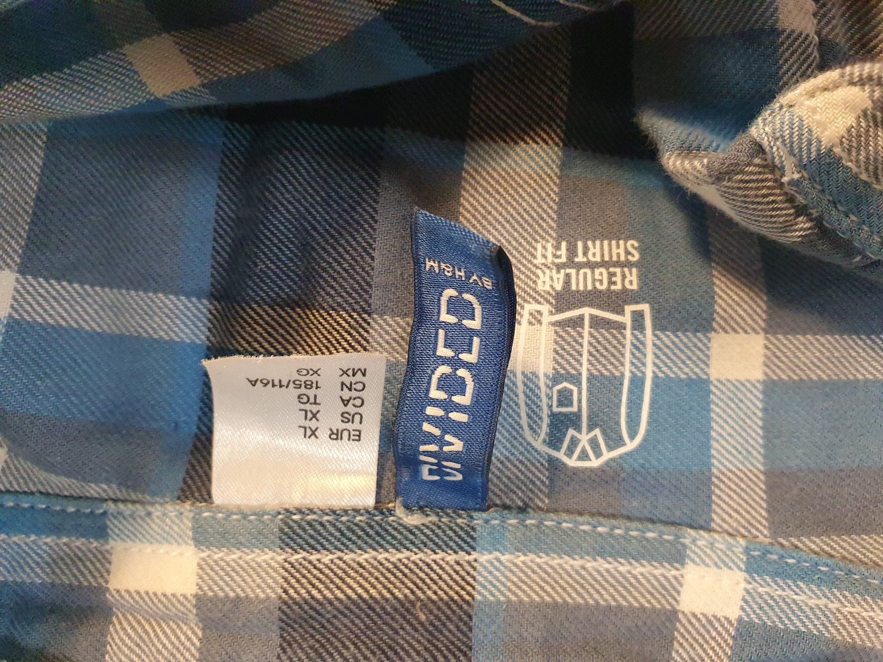 Camicie: Herrenhemd Divided blau karriert grösse XL – Usato da Zürich venduto da loosebone 8
