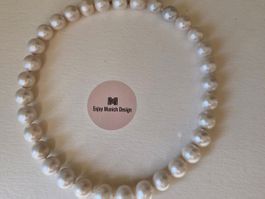 Ming Perlen Kette AAAA+ 18 KARAT GOLD Wechselverschluss