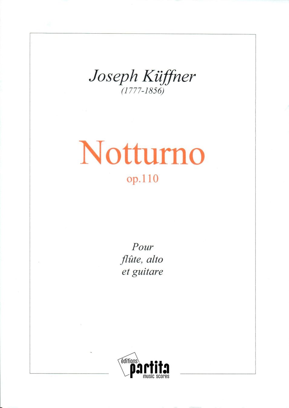 Libri: J. KÜFFNER – Notturno – Nuovo e nell'imballaggio originale da St-Blaise venduto da partita-ch