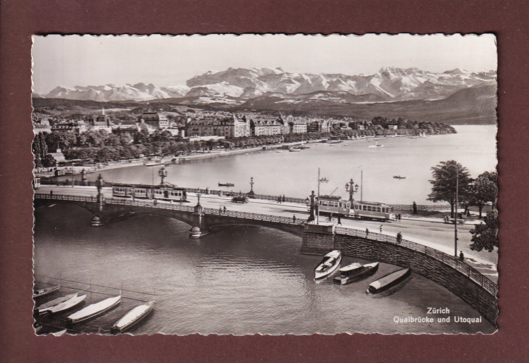 Cartoline postali: ZÜRICH - Quaibrücke - Tram – Usato da Pully venduto da nicecards