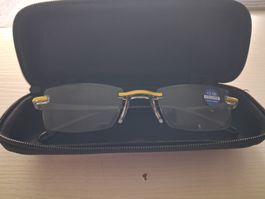 Lesebrille randlos Stärke 2.00 mit Etui neu