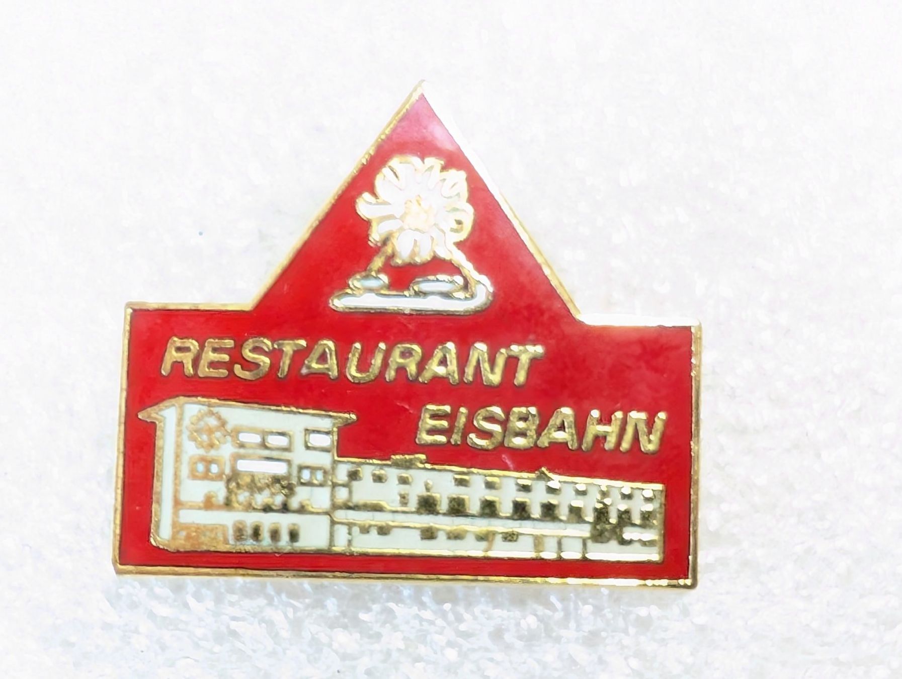 Plaketten & Abzeichen: Ansteckpin 291: Restaurant Eisenbahn – Gebraucht aus Oppligen von Pin-Fall-Shop