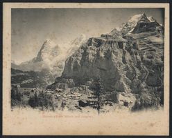Riesen-AK Mürren, Panorama der Ortschaf
