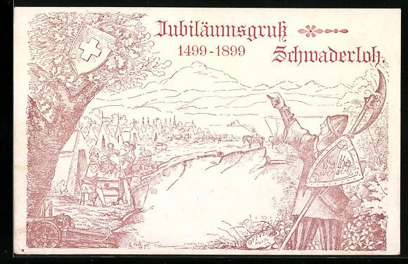 Cartoline postali: Schwaderloh, Jubiläumsgruss 1499-1899,  – Usato da Berlin venduto da bartko-reher