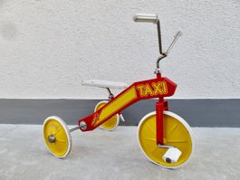 altes WISA GLORIA LENZBURG Dreirad TAXI aus Holz und Metall