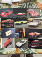 Set 12 Ferrari Ansichtskarten diverse Modelle Zustand gut