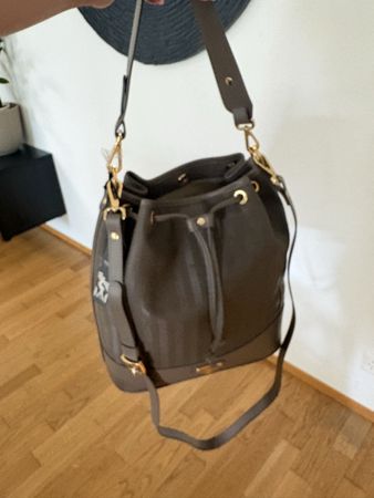 MOLlERUS NIESEN Beuteltasche fango braun gold neu