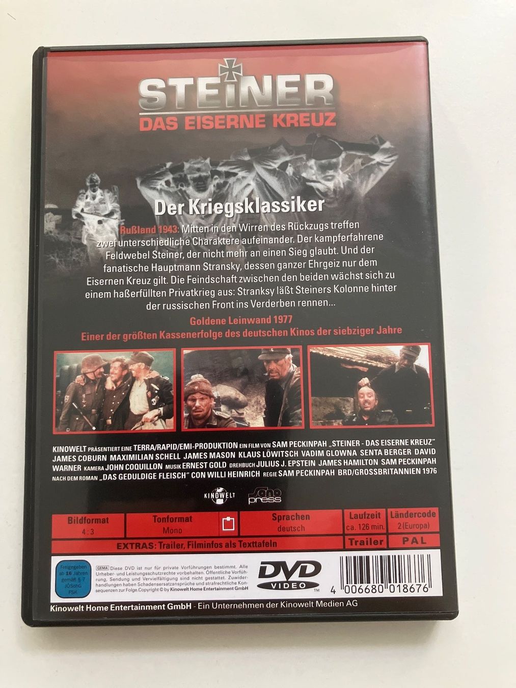 Tous les DVDs: Steiner - das eiserne Kreuz (DVD) Coburn, Schell, – D'occasion à Arbon par HelFer01 1