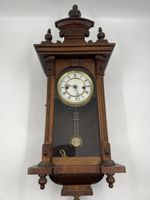 Antike Wanduhr Regulator Holz Intarsien ca. 1900 Schweiz