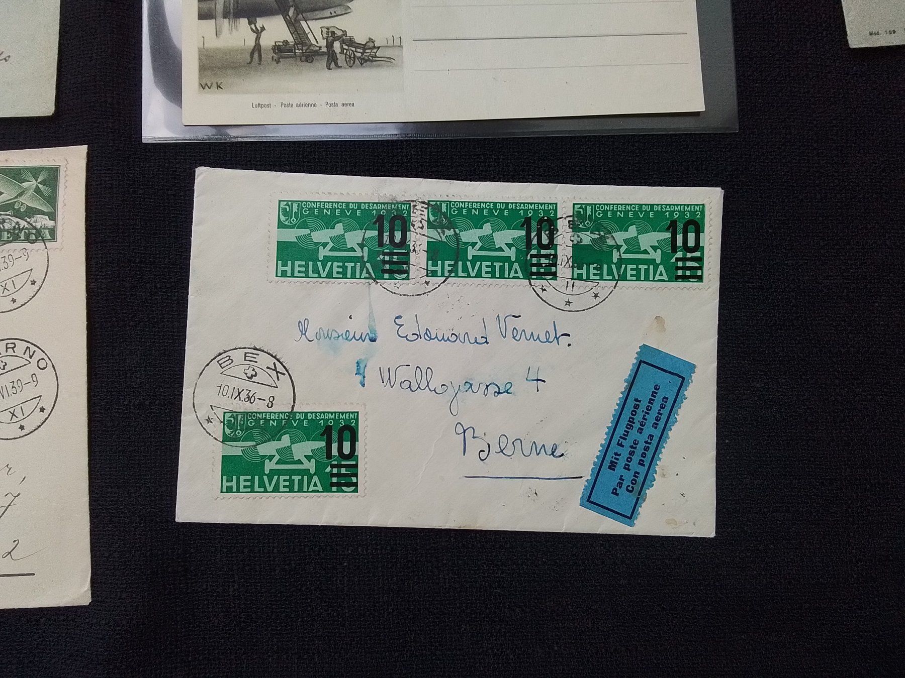 Tutti i francobolli: Lot 2 Flugpost ( 10 Belege ) – Usato da Reichenburg venduto da Pipo-67 4