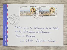 CL22 Enveloppe + Timbre Togo 1989