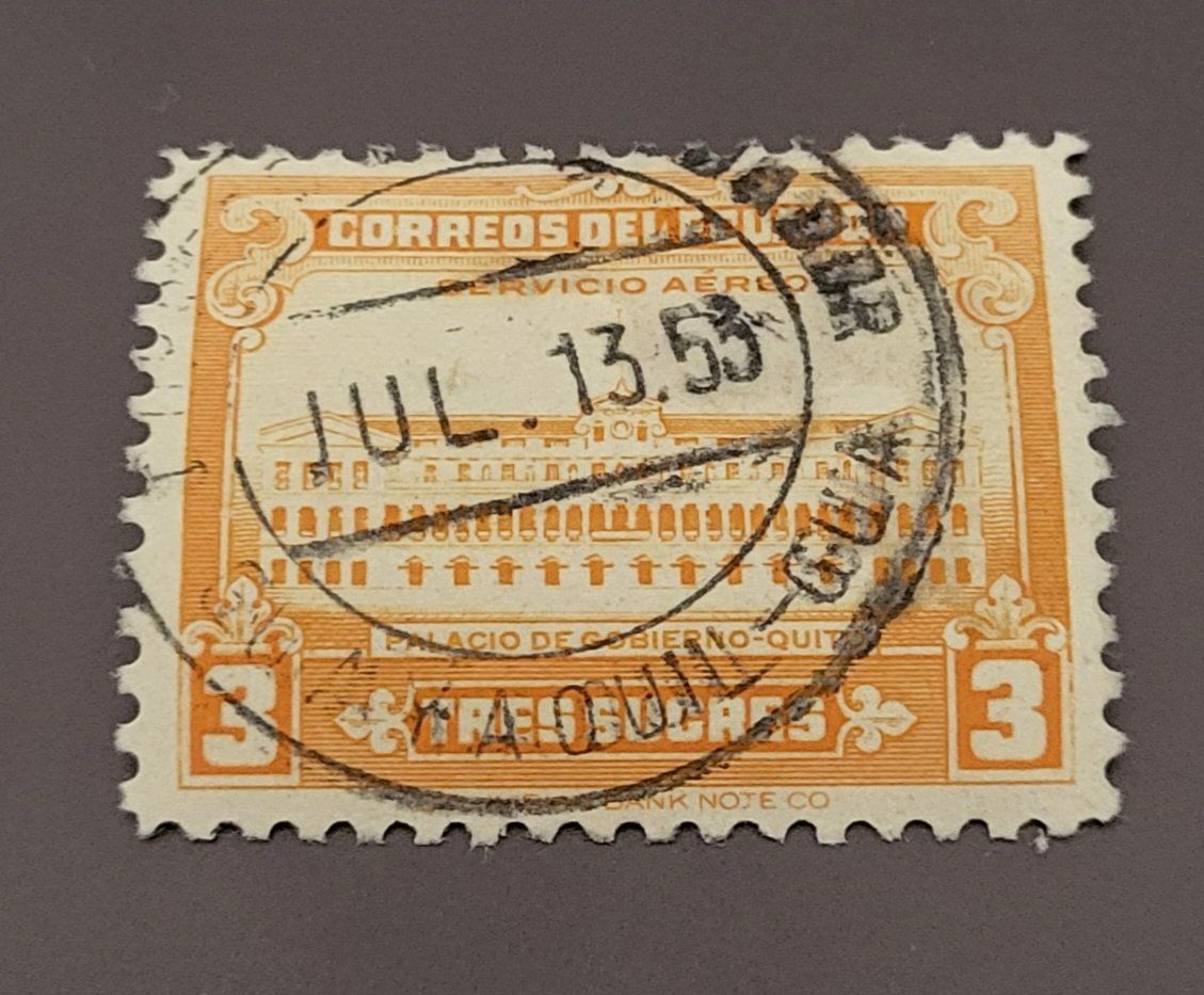 Tutti i francobolli: Ecuador 1944 flugpost alte briefmarke – Usato da St Gallen venduto da Stampsalshobby