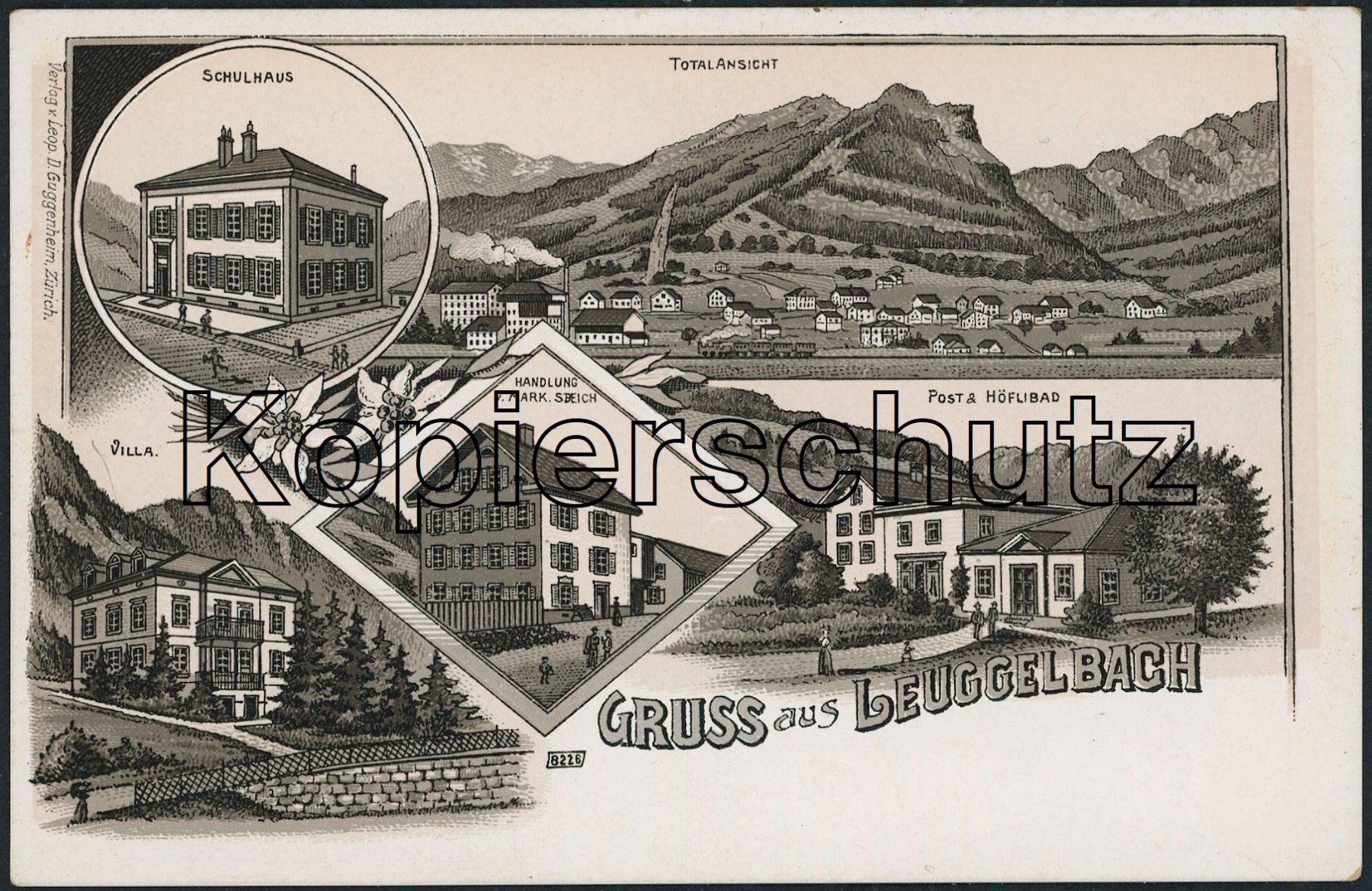 Ansichtskarten: GL Leuggelbach - Litho – Neu (gemäss Beschreibung) aus Schindellegi von masutka7