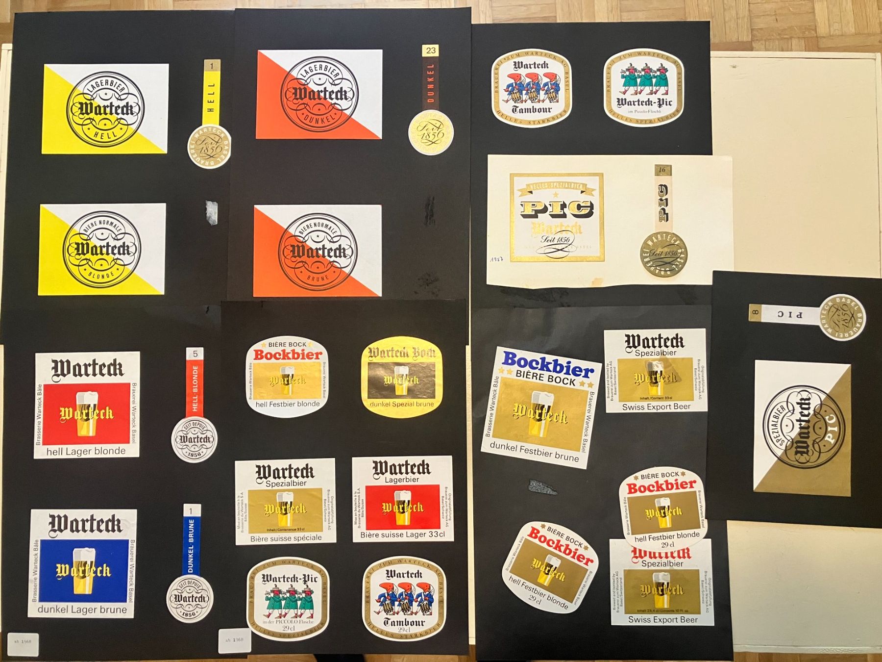 Sticker: div. Etiketten Warteck Bier Basel – Usato da Basel venduto da djwwpp