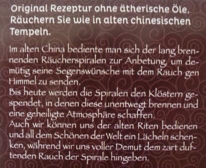 Kerzen: Räucherspirale - Traditional – Neu und originalverpackt aus Mauren von Yeelen 2