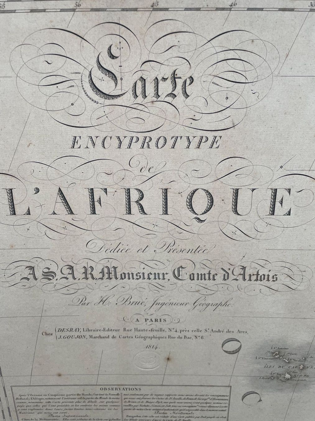 Cartine & Atlanti: CARTE  DE L‘AFRIQUE 1814 - UNIQUE – Usato da Zürich venduto da Danokiko 5