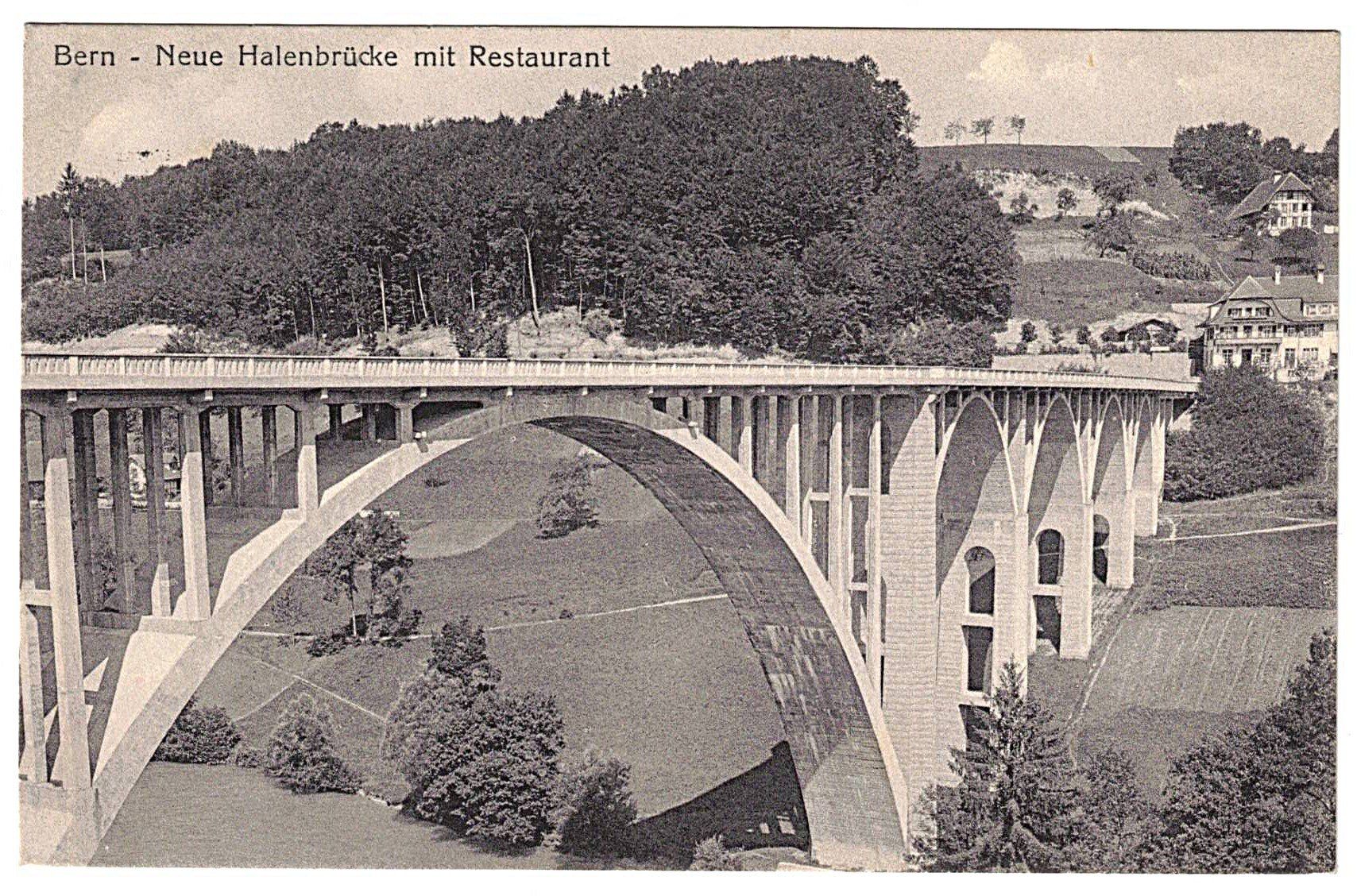 Ansichtskarten: Ansichtskarte - Neue Halenbrücke mit Restaurant - Bern – Gebraucht aus Gossau ZH von granby