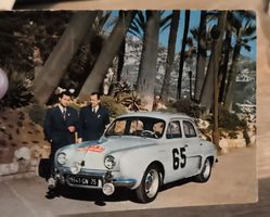 Carte postale rally de monte Carlo 1958 Renault Douphine