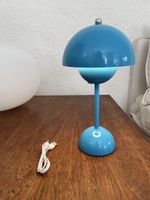 Flowerpot style Tischleuchte Lampe Turkis Blau 