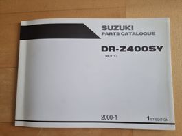 Suzuki DR-Z400SY Teile Katalog, 2000-1, 1st Edition