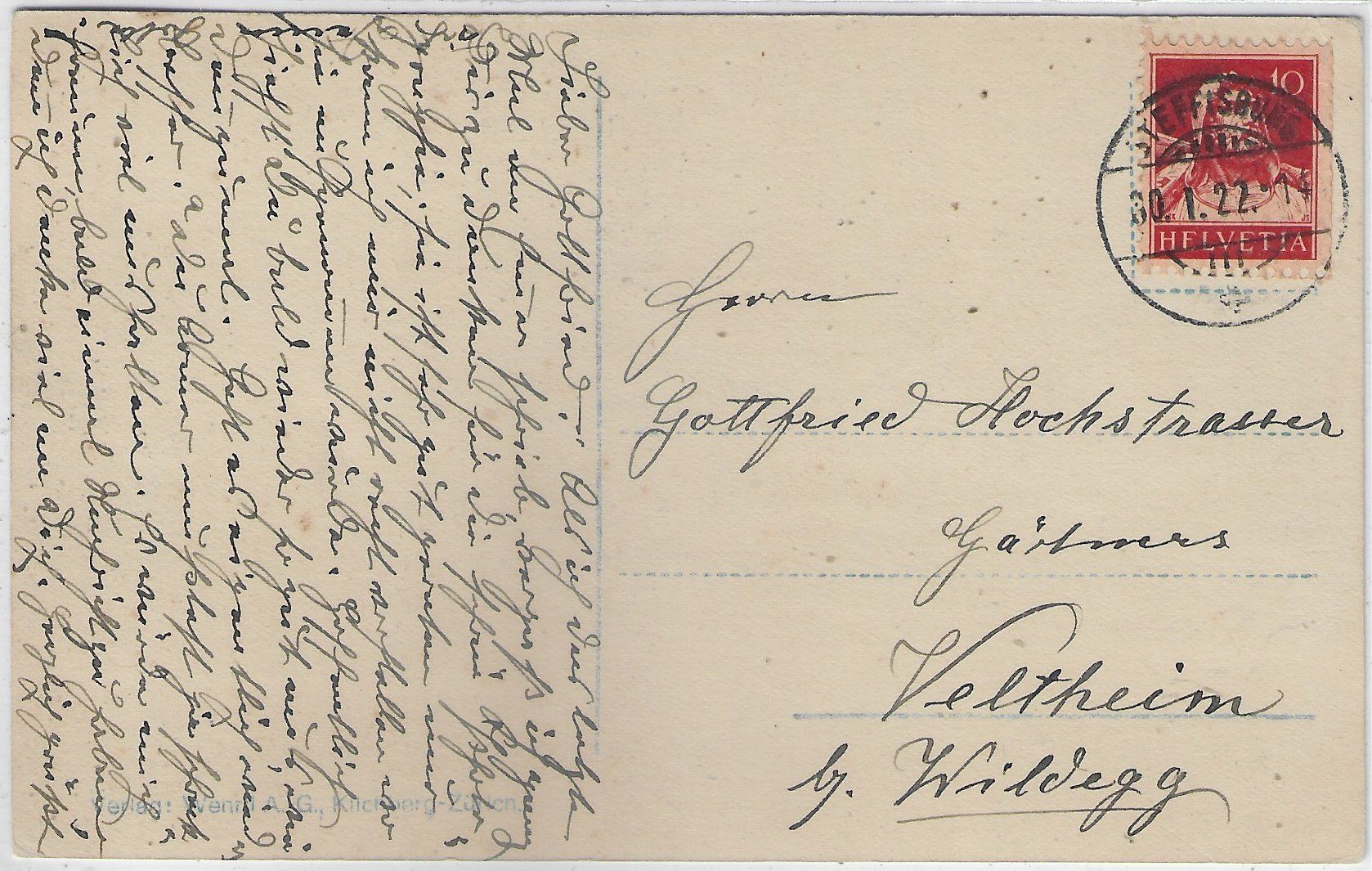 Cartoline postali: Schloss Thun - Stockhorn – Usato da Ettingen venduto da Kartenplanet 1