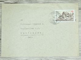 CL02 Enveloppe + Timbre Suisse 1949