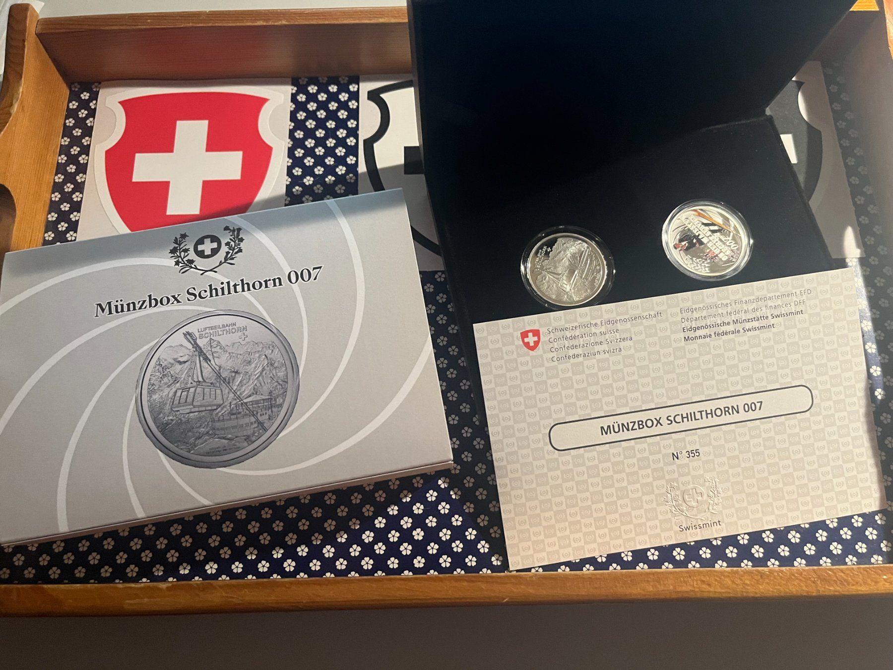 Alle Münzen: Münzbox Schilthorn 007 James Bond 2024 – Neu und originalverpackt aus Arch von seil819