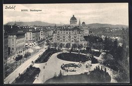Bern, Strasse Bundesgasse mit Strassenba