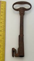 Antiker Bart-Schlüssel Eisen mit Patina 13cm