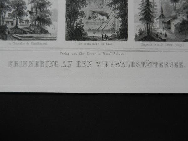 Incisioni: Vierwaldstättersee Souvenirblatt – Usato da Risch venduto da Rischli15 1