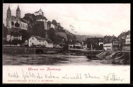 AK Aarburg, Flusspartie mit Kirche