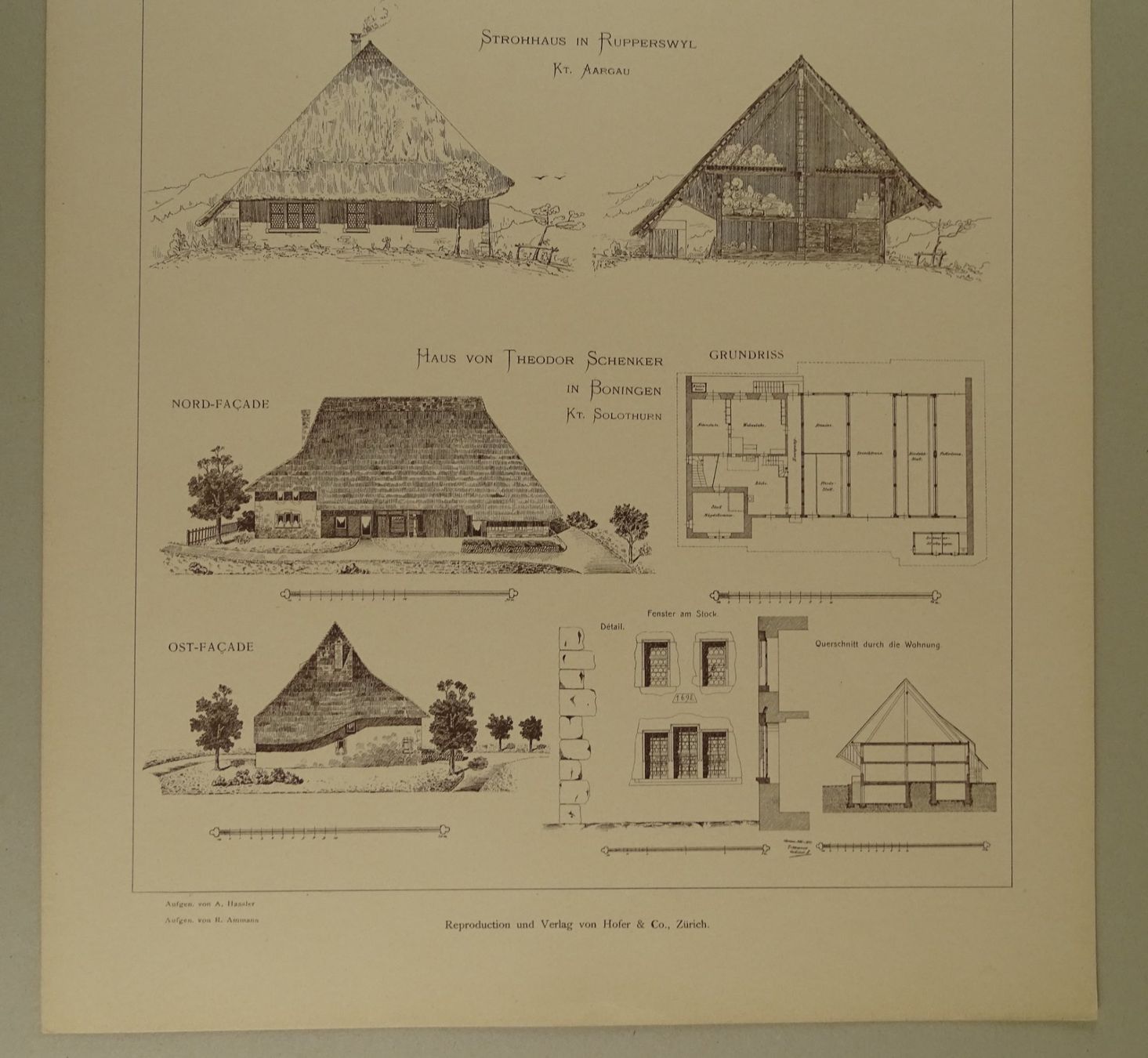 Incisioni: RUPPERSWIL & BONINGEN, AARGAU & SOLOTHURN, DIROGRAPHIE 1910 – Usato da Grüningen venduto da Kartensammler 3