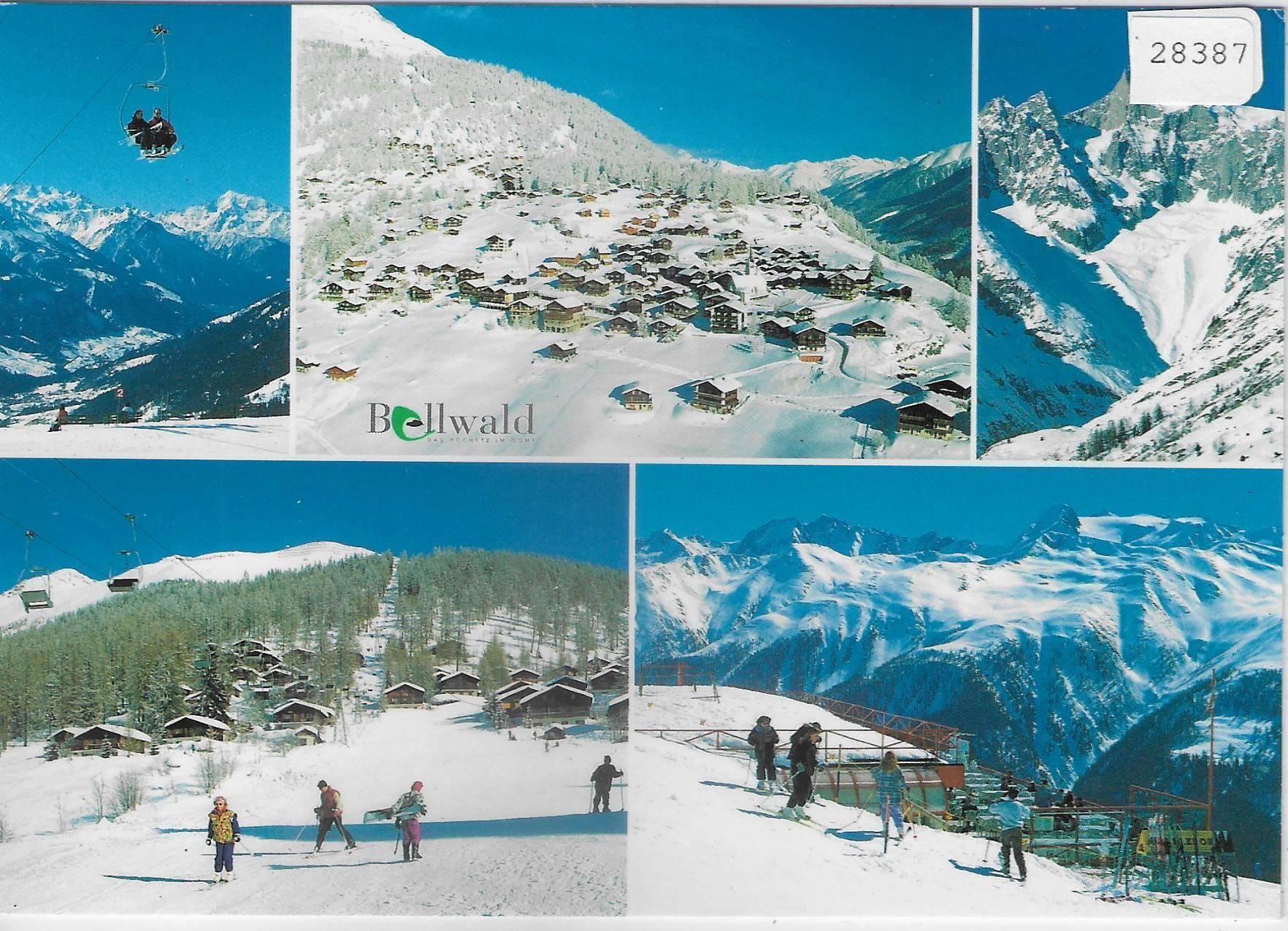 Cartoline postali: Bellwald - Skigebiet Fieschen – Usato da Ettingen venduto da Kartenplanet