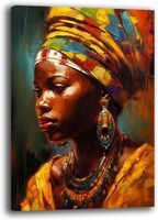 Buntes Gemälde Afrikanische Frau