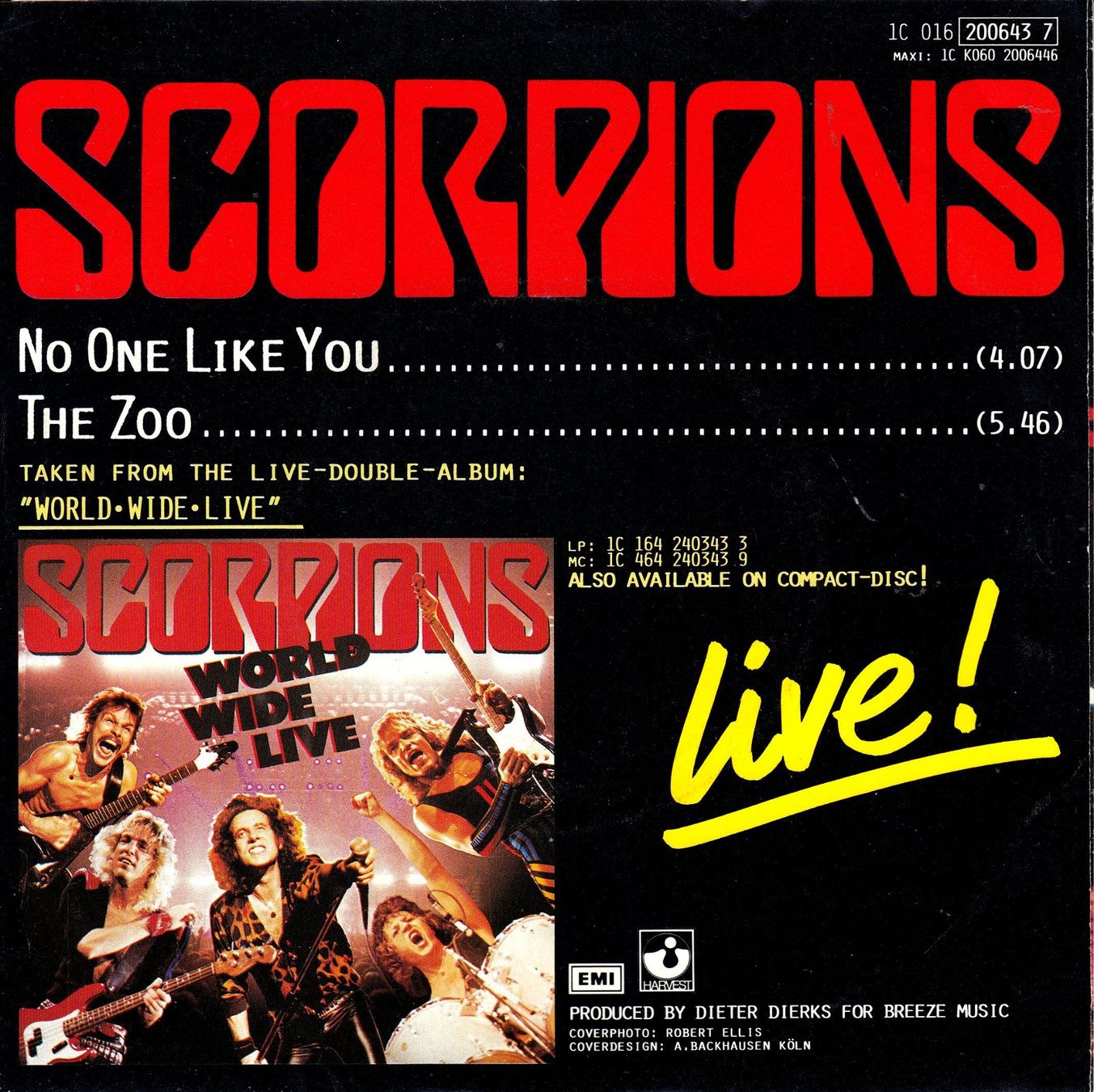 Schallplatten: Scorpions Vinyl Single von 1985 – Gebraucht aus Volketswil von Abcrecords 1