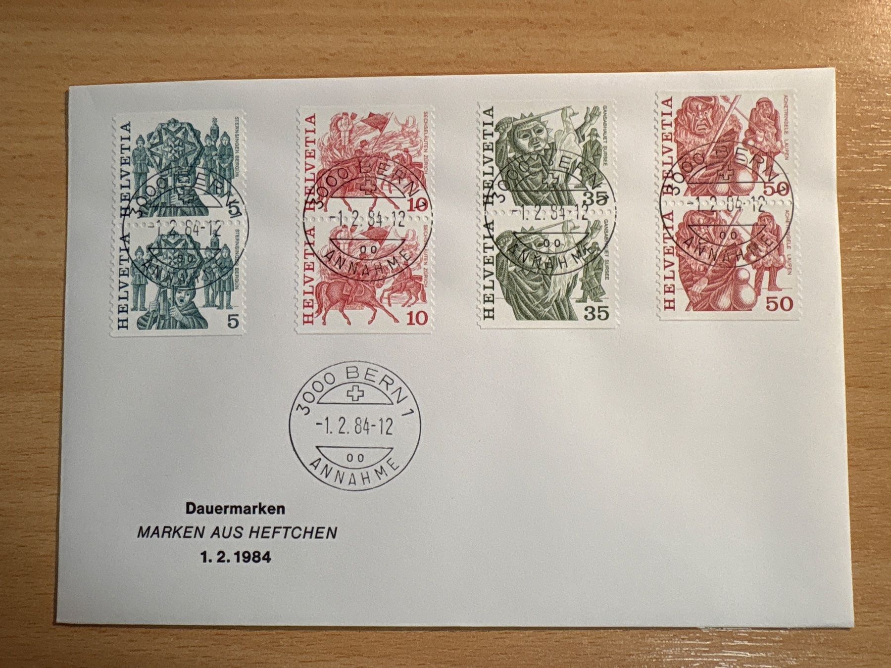 Tutti i francobolli: Schweiz Briefmarken Dauermarken 1.2.1984, Top! – Usato da Ibach venduto da lisch3