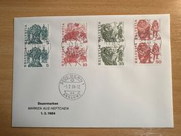Schweiz Briefmarken Dauermarken 1.2.1984, Top!