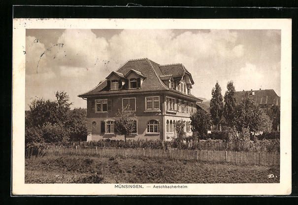 Cartoline postali: Münsingen, Hotel-Pension Aeschbacherhei – Usato da Berlin venduto da bartko-reher