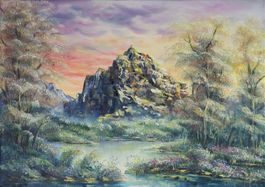 Mountainexpress - Öl auf Leinwand 50x70