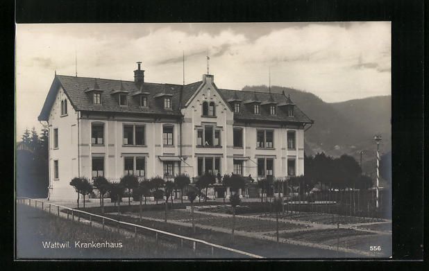 Cartoline postali: AK Wattwil, Krankenhaus – Usato da Berlin venduto da bartko-reher