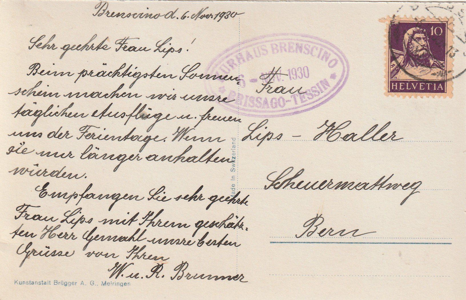 Cartoline postali: Brissago Kurhaus Brenscino – Usato da Rorschacherberg venduto da fratovi2 1