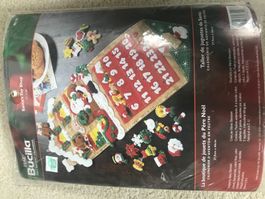 Vintage USA Bastelsatz Adventskalender aus Filz von Bucilla
