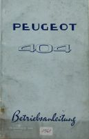 ORIGINAL BETRIEBSANLEITUNG | PEUGEOT 404 - AB 01.61 - DE