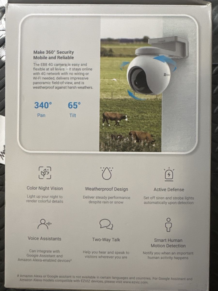 Camcorder: EZVIZ Smart Home Battery Camera EB8 4G – Neu (gemäss Beschreibung) aus Schwadernau von mirifiesta 4