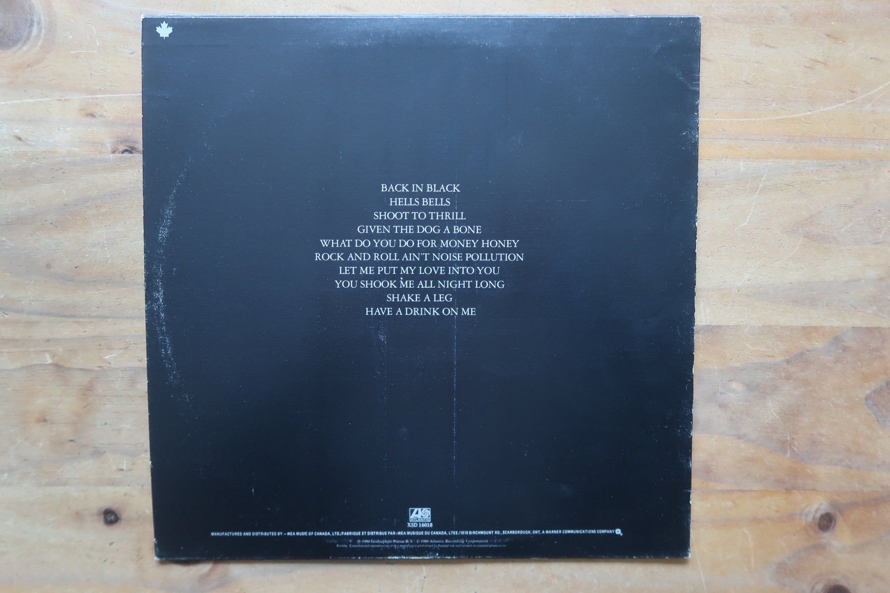 Dischi in vinile: AC/DC - BACK IN BLACK - VINYL LP – Usato da Basel venduto da Patiscat 1