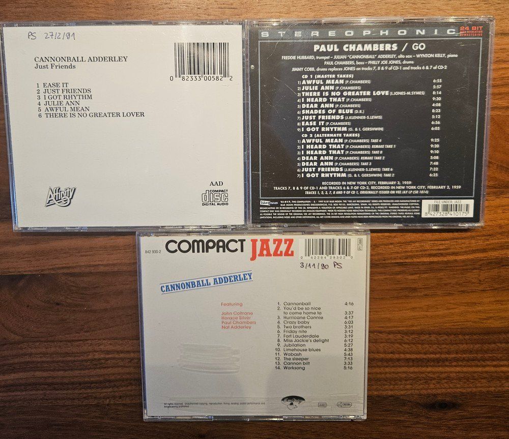 CD: 4 CDs Cannonball Adderley – Usato da Zürich venduto da phillyboy2007 1