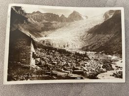 Alte Postkarte: Glacier du Trient, um 1924, Rarität!