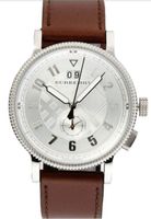 Fabrikneu Burberry Herren uhr mit dunkbraunem Lederarmband .