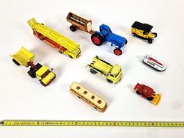 9 Vintage Modellfahrzeuge aus Metall, Corgi, Dinky, Matchbox
