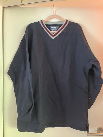 L.L.Bean Vintage V-Ausschnitt Pulli, Gr. L Tall, Dunkelblau